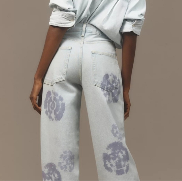 Anthropologie Pilcro size 34 Sunset High Rise Straight Boho Azores Jeans NWT - Picture 3 of 14